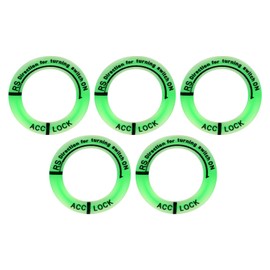 VGOL 5 STÜCKE Auto Zündschloss Leuchtring Außendurchmesser 34mm Innendurchmesser 23mm Leuchtzündung Motor Startabdeckung Schlüsselloch Ring Aufkleber
