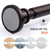BRIOFOX Industrial Shower Curtain Rod - Never Rust Non-Slip 43-72