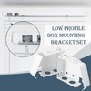 Hotop 4 Pieces White Blind Brackets Low Profile Box Mounting
