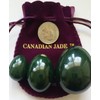Nephrite Jade Stone Eggs Set of 3 Natural Jade 100%