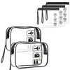 5pcs Clear Toiletry Bag,2 Pack TSA Approved Waterproof Carry-on Makeup