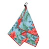 SHABIER Golf Towel with Hibiscus Design Golf Microfiber Waffle Pattern