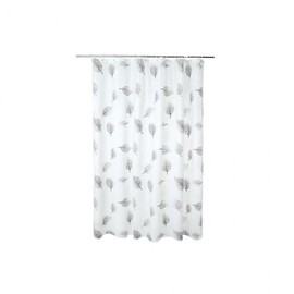 shower curtain waterproof leaf pattern