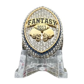 2005-2021 Massive Fantasy Football Championship Trophy Ring | Gold Silver Tone Plated Award 2006, 2007, 2008, 2009, 2010, 2011, 2012, 2013, 2014, 2015, 2016, 2017, 2018, 2019, 2020, (2011)