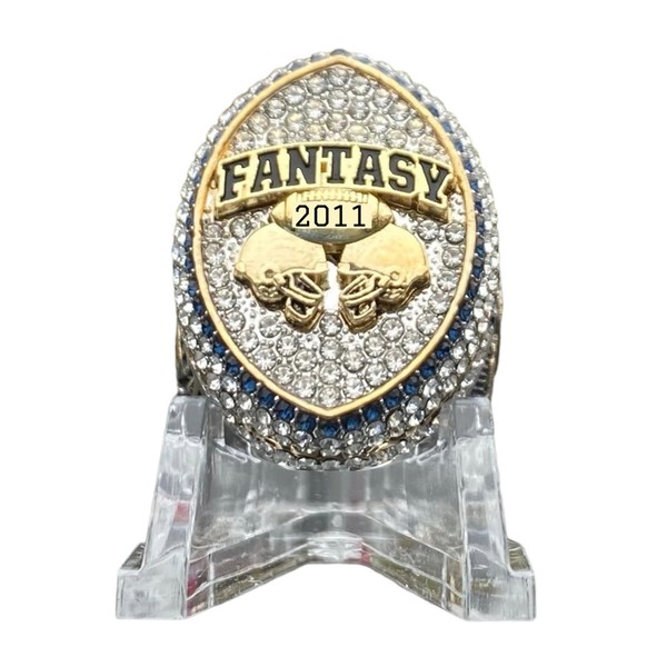 2005-2021 Massive Fantasy Football Championship Trophy Ring | Gold Silver