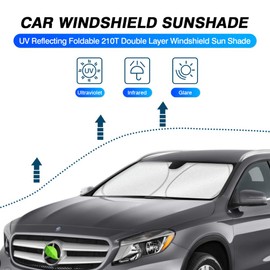 KUST Parasol de parabrisas de ajuste personalizado para Mercedes GLA 2015-2020, accesorios, protector de visera plegable que bloquea los rayos UV y mantiene tu coche fresco