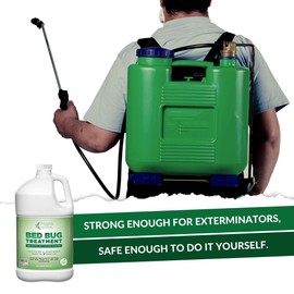 Hygea Natural Exterminator Combo Pack, Non Toxic Treatment, Natural Bugs & Lice Eradicator, Includes Bed Bug Spray 24 oz, Refill 128 oz & Laundry Treatment 32 oz
