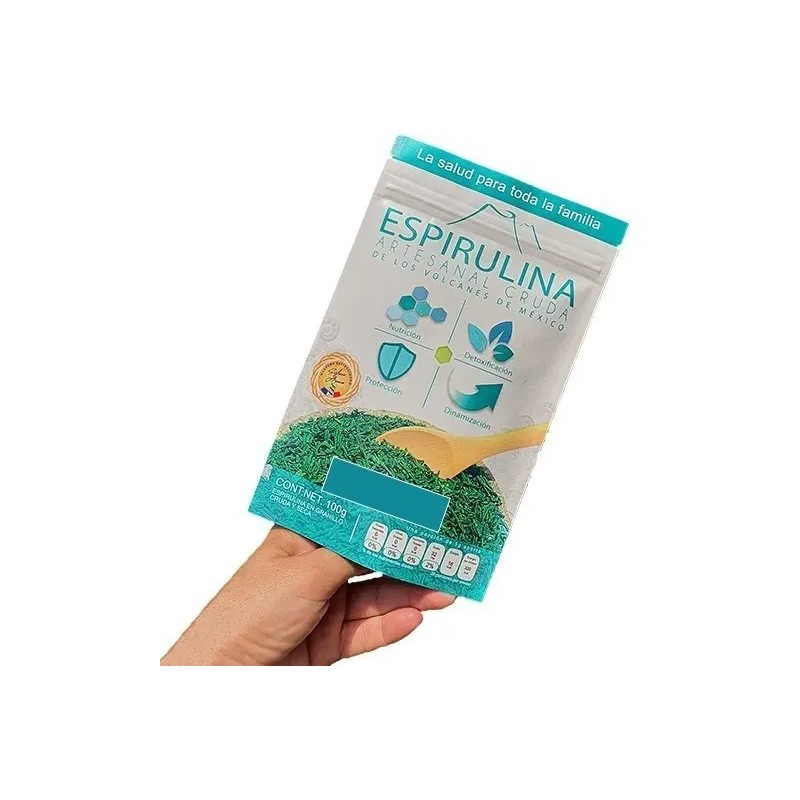 Alga Espirulina Cruda, Al Estilo Francés, 10 Paquetes.