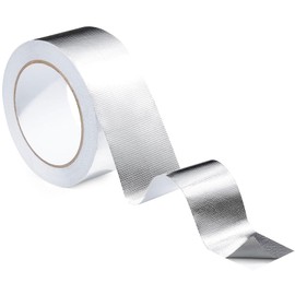 QuazarPyon Aluminium-Klebeband, 20m x 50mm Auslaufsicher, Aluminium-Klebeband, Metallisches Dichtungsband für Hochtemperatur-Luftkanäle, Isolierung & Dampfsperre, für Spülmaschine