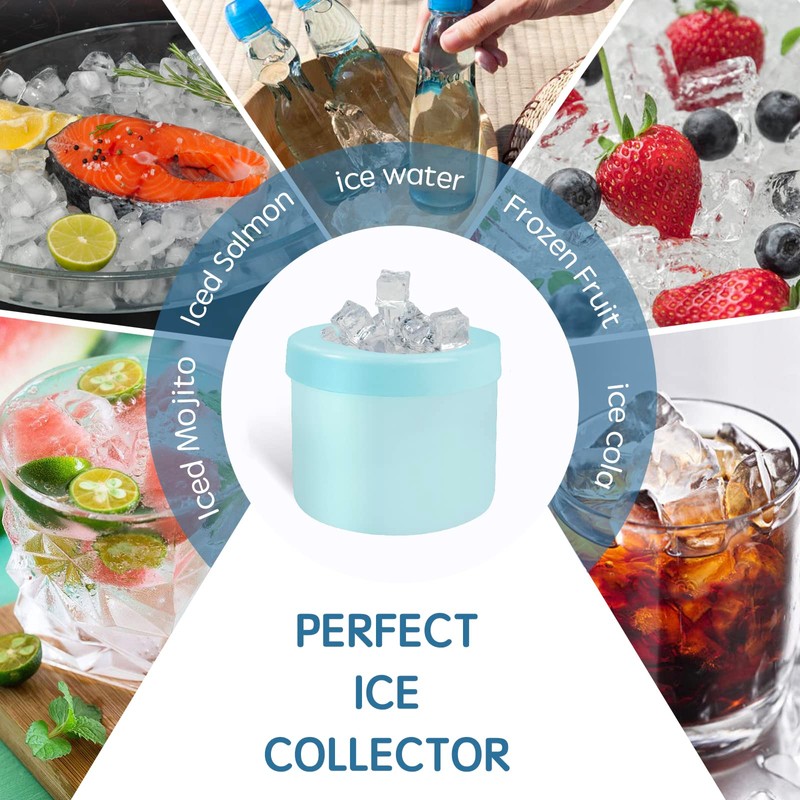 Small Ice Maker Cup, Cylinder Silicone Ice Cube Molds, Mini