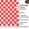 1000 Sheets of Red and White Checkered, Grease - Resistant,