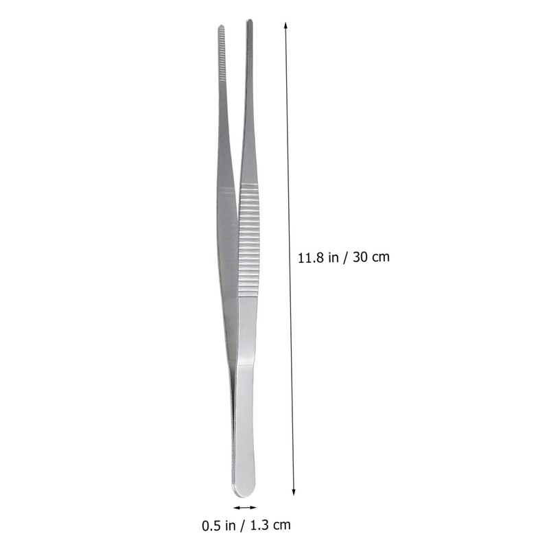Gatuida 4pcs Stainless Steel Pin Bone Tweezers Long Manicure Tweezers