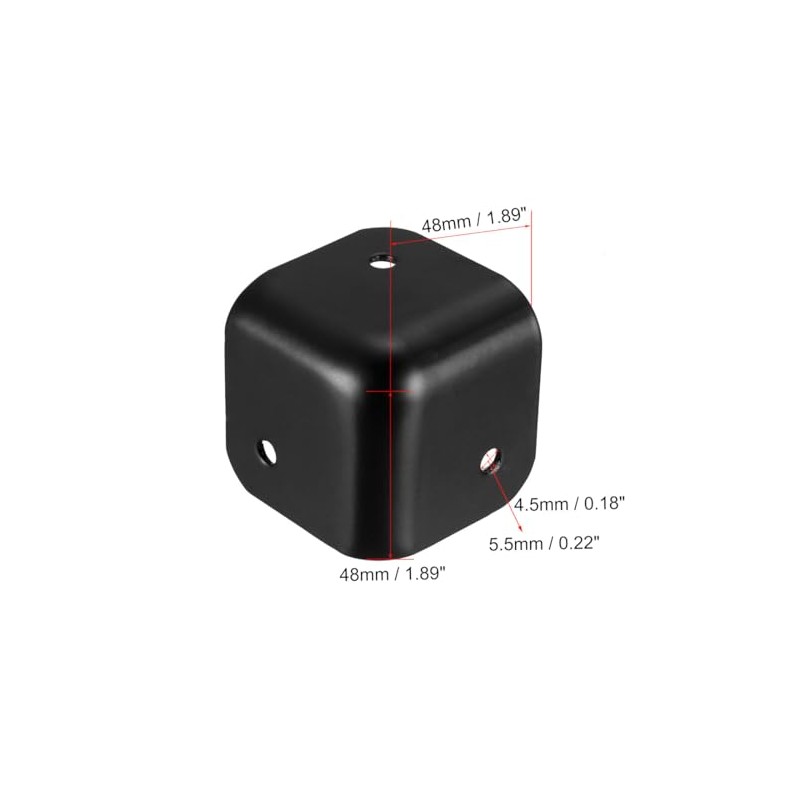 sourcing map 8pcs Box Case Corner Protection Edge Protection Metal