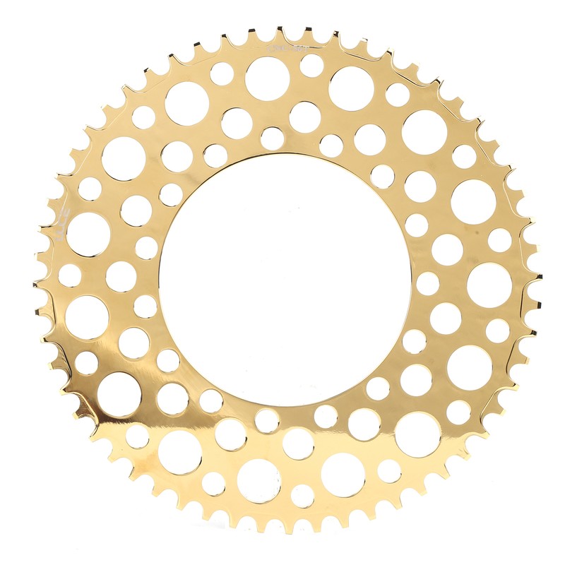 Folding Bicycle Chainwheel Smooth Fastness AntiCorrosion Wearproof Bike Chainring(Titanium Gold