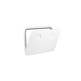 Nuova Rade TOP LINE Marine Boat Deck Access Hatch & Lid for Sailboat and Yacht, easy opening / hidden screws, UV/water-resistant high-grade ASA plastic, White, 18.11" x 20.66"