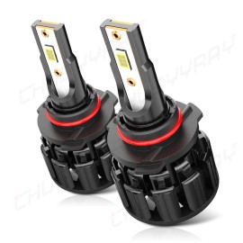 CHUSYYRAY 9012 HIR2 LED Headlight Bulbs Kit High Low Beam Super Bright 6500K White
