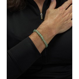 Cherry Tree Collection - Small, Medium, Large Sizes - Gemstone Beaded Bracelets For Women and Men - 6mm Round Beads (Green Aventurine - Medium)