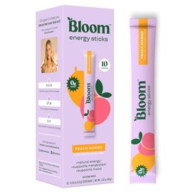 Bloom Nutrition Sobres De Bebida Energética En Polvo, Mezcla Sin Azúcar Con L-Teanina, Vitaminas Del Complejo B Y Cafeína Natural, Barras De Polvo Par