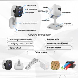Surveillance 3MP 2K Window Camera,2.4GHz&5GHz WiFi Indoor/Outdoor m Cameras for Home Security 2 Pack with ChroMax Al Color Night Vision,Person & Motion Detection,24/7 Recording,Easy&Quick Install