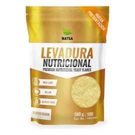 Levadura Nutricional Premium 500 Grs, utilizala como suplemento por su alto contenido en proteinas, vitaminas y aminoacidos o prepara tus alimentos veganos