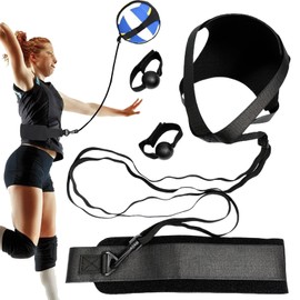 Volleyball Training Equipment | Solo Beginner Serving Trainer - Solo Volleyball Spiking Training Equipment Set for Backyard Outdoor Beach Court Park Sand for Kids Teen
