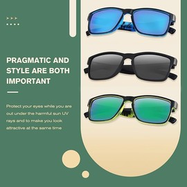 Polarised Sunglasses Mens Square Retro Sun Glasses Protection Classic Shades for Men Women Driving Fishing Sports