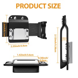 Kingson Drill Holder for Tool Belt, Quick-Release Clip, Fits Up to 2" Belts - Compatible with Dewalt, Milwaukee, Ryobi Cordless Drills, Impact Drivers, and Nailers