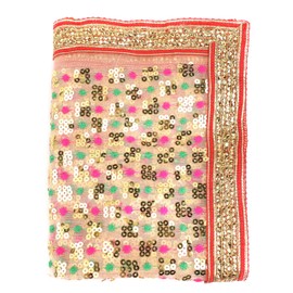 Decorative Mat Aasan Cloth Chunari Puja Chunar Velvet Cloth Chunari Aasan Mat for Indian Traditional Cultural Festival Decorations Statue Frame Idol Temple Home Decor(Size:- 36 Inch x 18 Inch)(Pink)