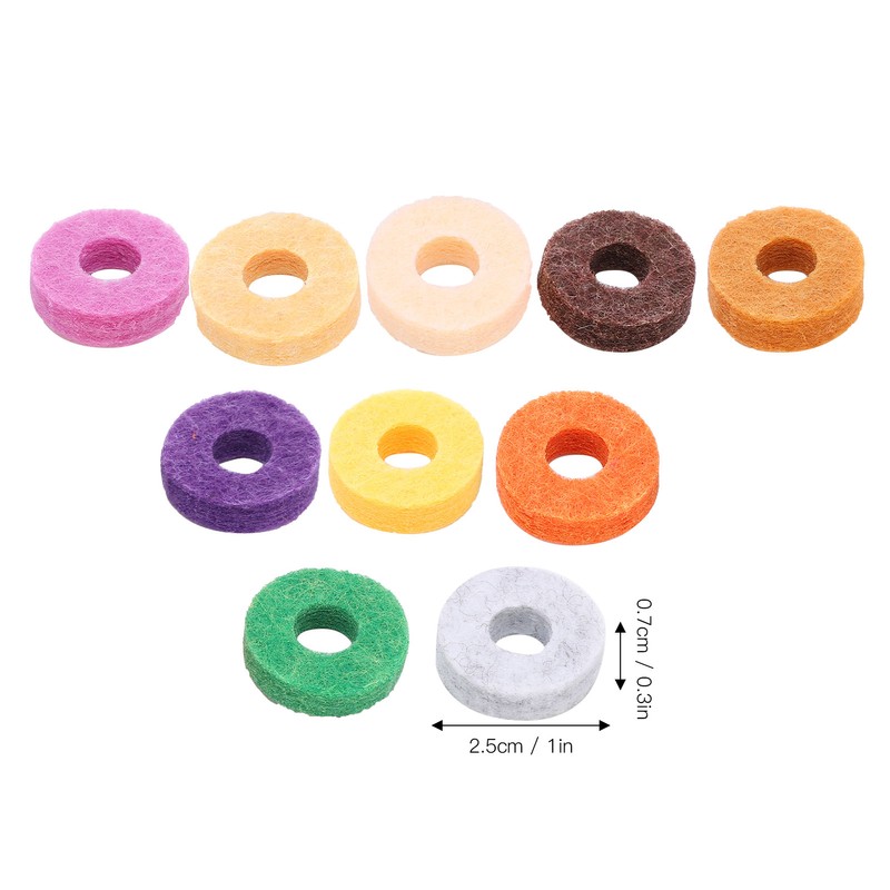 20Pcs Drum Cymbal Felt Multicolour Pad Instrument Accessory Replacement Part