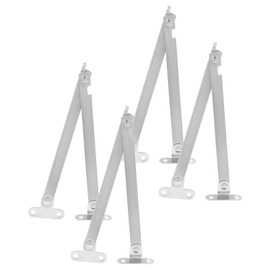 QLEUIFT Pack of 4 Flap Holder Flap Hinge, All-Metal Folding Hinge 180° Flap Holder Flap Fitting Lid Hinge for Furniture Door Lid Support, Hinge Cabinet Door