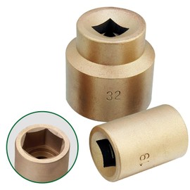 CS Unitec | Non-Sparking 6-Point Socket | 1/2 in. Drive | 1-1/2 in. Socket | TUV Certified | Aluminum Bronze | Non-Magnetic | Corrosion Resistant | EX1503B-110UA