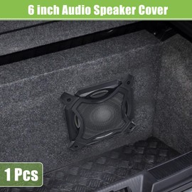 A ABSOPRO 6 Inch Car Speaker Grille Cover with Screws Black – Pack of 1