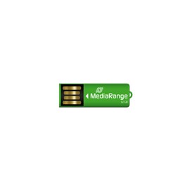 MediaRange USB nano memory stick, with paperclip function, green, 32 GB
