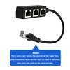 HUAREW RJ45 Ethernet Splitter Cable, Splitter 1 to 3 Port,
