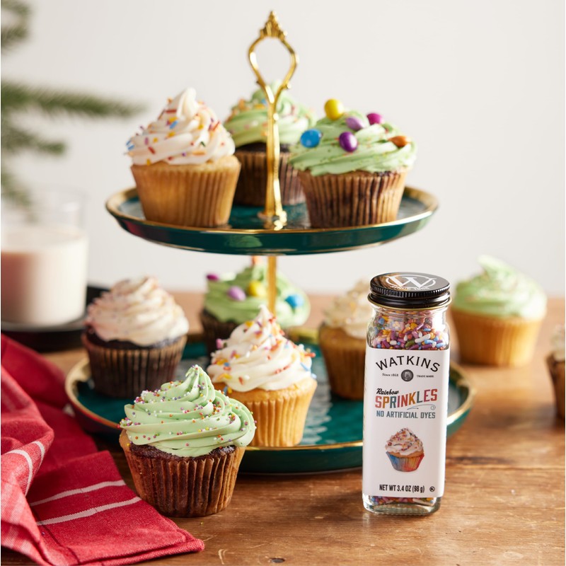 Watkins Watkins Rainbow Decorating Sprinkles, No Artificial Dyes, Kosher, 3.4