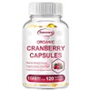 Organic Cranberry Capsules - Women's Health Supplement Urinary Tract Support, 2 Count, 120 Tablets / 유기농 크랜베리 캡슐 - 여성 건강 보조제 요로 지원, 2개, 120정