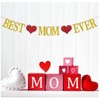 YQWIN Mother's Day Banner Mother's Day Party Decorations Best Mom