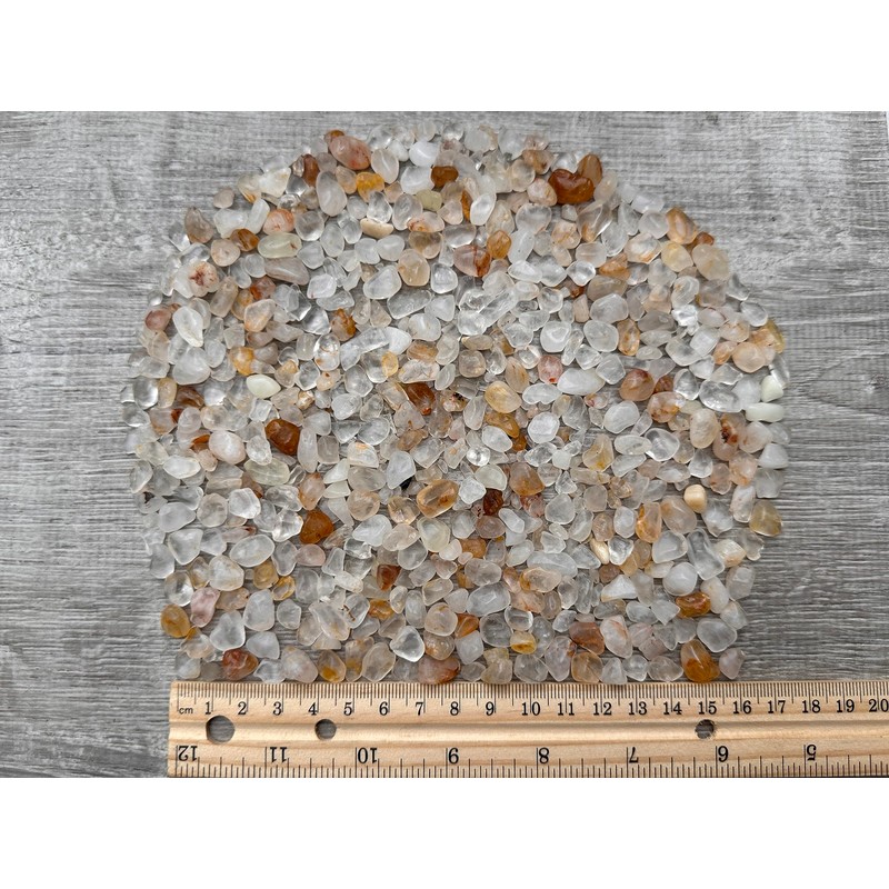0.5 Pound Natural Semi Tumbled Gemstone Chips, Crushed Mini Crystals,