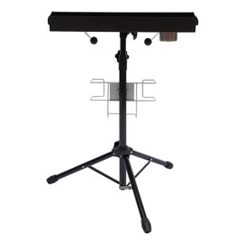 Tattoo Workstation Tattoo Display Stand Workstation Adjustable Fixed Desktop, Mobile Work Station Stand Fixed Desktop with a Removable Back Tray Black