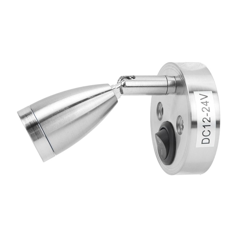 RV 12V to 24 V Reading Light Polished LED Berth