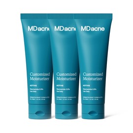 MDacne Facial Moisturizer with Niacinamide 2% - Oil-Free Active Daily Treatment Cream to Reduce Under-Eye, Dark Circles & Wrinkles - Soothing & Moisturizing for Sensitive Acne-Prone Skin (3 Pack)