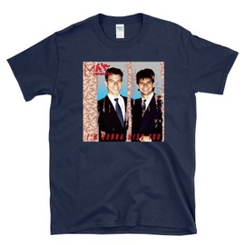 Menendez I'm Gonna Miss You - Throwback True Crime Brothers Lyle Erik pop Music 80s Album Cover Parody - T-Shirt Navy