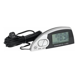 Bell Automotive 22-1-37035-8 Inside-Outside Thermometer and Clock, Displays Inside and Outside Temperature, for Car, Truck, and More