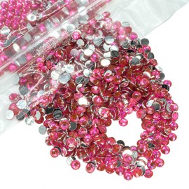 qiipii 5000PCS 4mm Crystal Rose Pink Resin Rhinestones for Crafts Light Rose Red Flatback Rhinestones Bulk SS16 Non-Hotfix Stones Diamonds Crystals Gems for Face Eyes Makeup Mugs Tumblers DIY Crafts