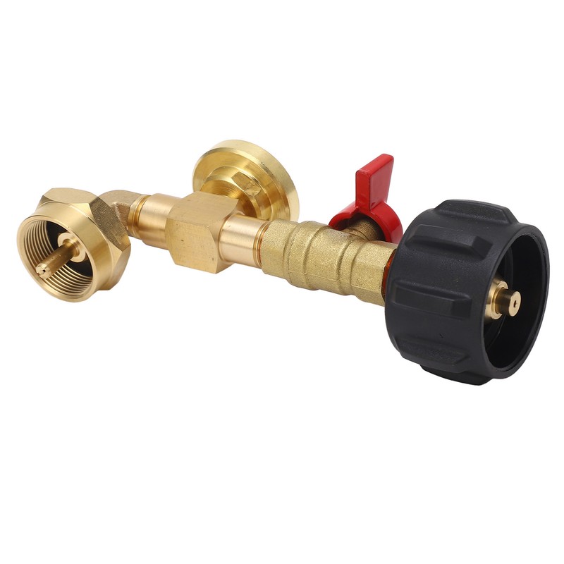 Propane Refill Adapter with Pressure Gauge and On Off Control
