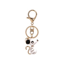 ARFUKA Keyring Mouse Pendant Keychain 3D Animal Iced Out Metal Key Ring Bag Charm Christmas Birthday Gift Keyrings Key Chain Key Ring Holder for Men and Women