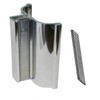 3" Bright Chrome Frameless Shower Door Handle with Metal Strike
