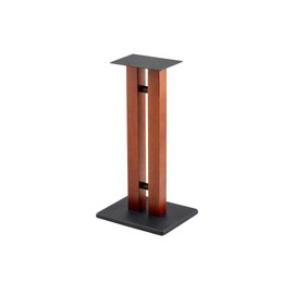 Monolith Speaker Stands - 24 inch, Cherry (Each), 50lbs Capacity, Adjustable Spikes, Sturdy Construction, Ideal for Home Theater Speakers