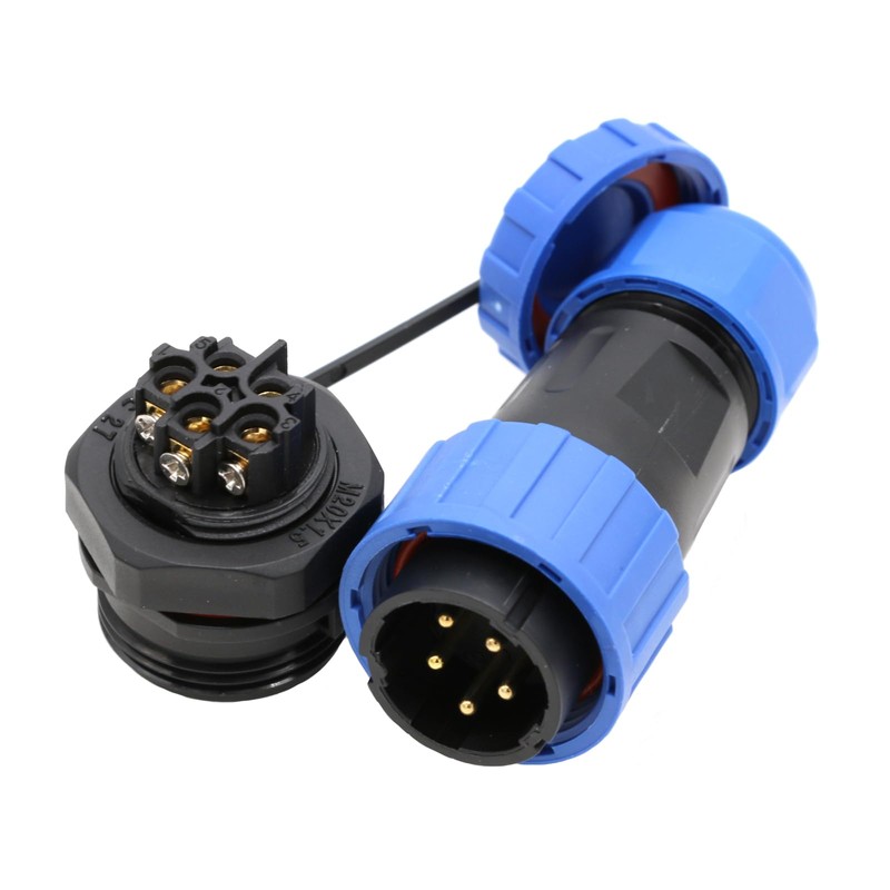 ZBLZGP TY20 5 Pin Aviation Waterproof Connector Male Female Cable