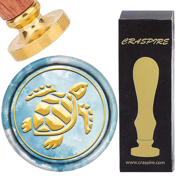 CRASPIRE Turtle Wax Seal Stamp Retro Sea Animal Sealing Wax